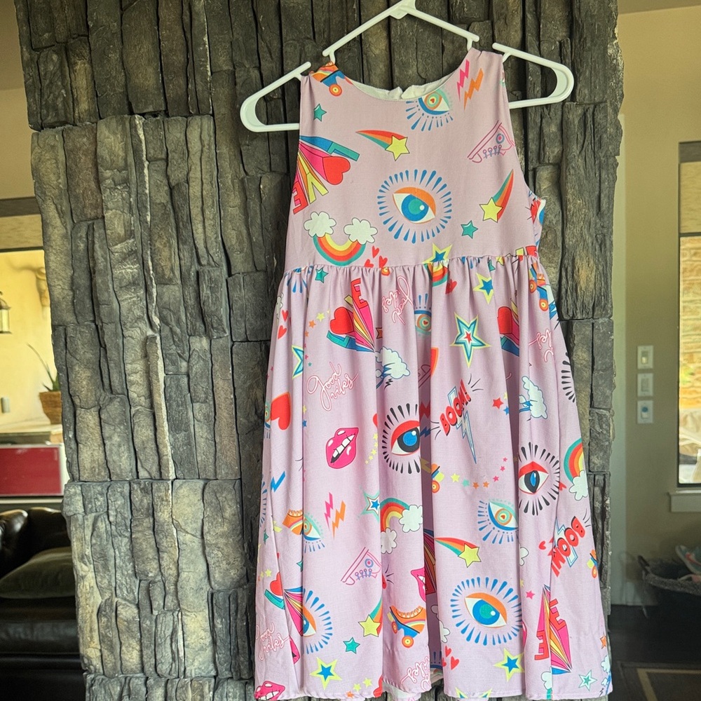 Lola + The Boys Pink Dress with Fun Prints